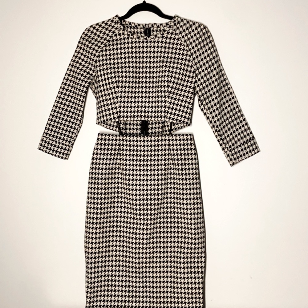 NWOT Off Runway Houndstooth Dress, Small